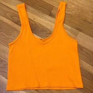 orange cropped tank top